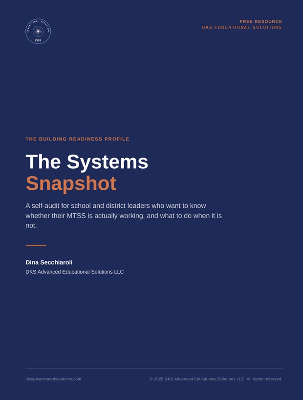 Cover of The Systems Snapshot, a free self-audit for school and district leaders